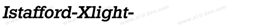 Istafford-Xlight字体转换