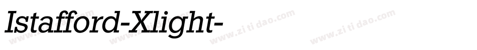 Istafford-Xlight字体转换