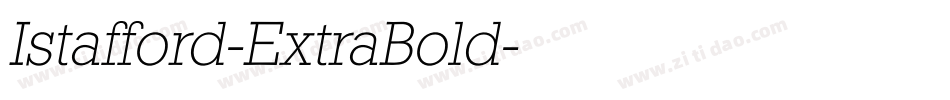 Istafford-ExtraBold字体转换