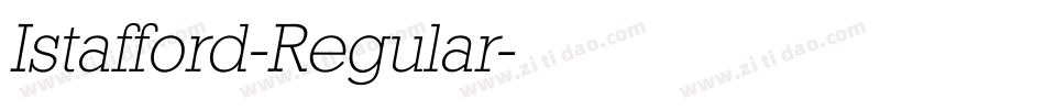 Istafford-Regular字体转换