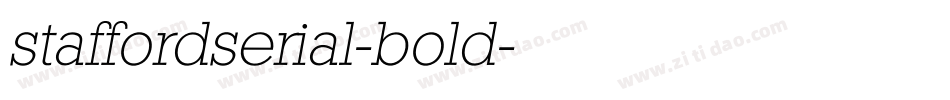 staffordserial-bold字体转换
