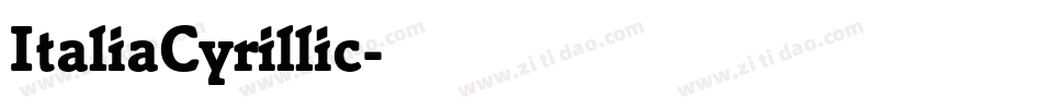 ItaliaCyrillic字体转换
