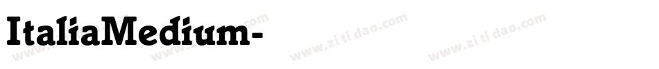ItaliaMedium字体转换