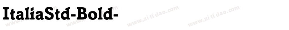 ItaliaStd-Bold字体转换
