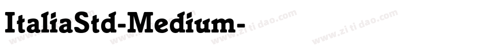 ItaliaStd-Medium字体转换