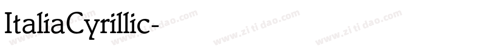 ItaliaCyrillic字体转换