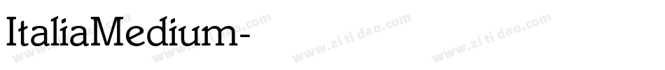 ItaliaMedium字体转换