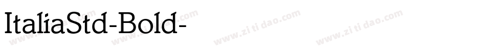 ItaliaStd-Bold字体转换