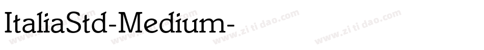 ItaliaStd-Medium字体转换