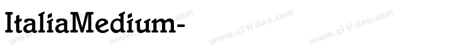 ItaliaMedium字体转换