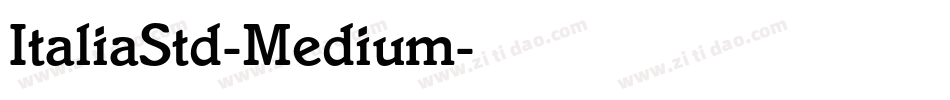 ItaliaStd-Medium字体转换
