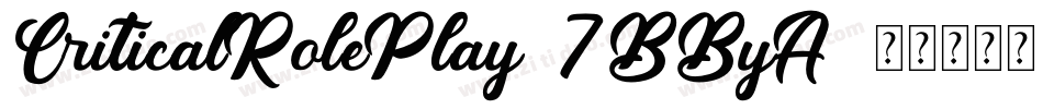 CriticalRolePlay-7BByA字体转换