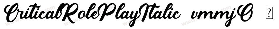 CriticalRolePlayItalic-vmmjO字体转换