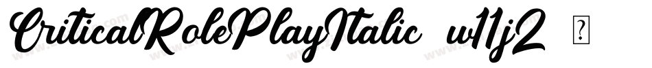 CriticalRolePlayItalic-w11jZ字体转换