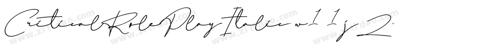 CriticalRolePlayItalic-w11jZ字体转换
