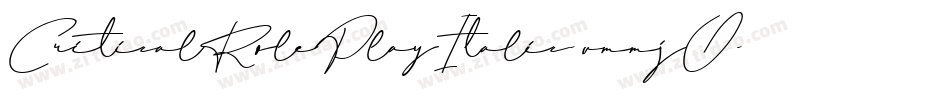 CriticalRolePlayItalic-vmmjO字体转换