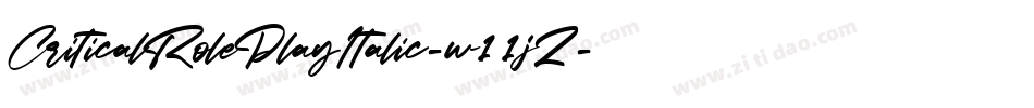 CriticalRolePlayItalic-w11jZ字体转换