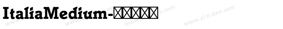 ItaliaMedium字体转换