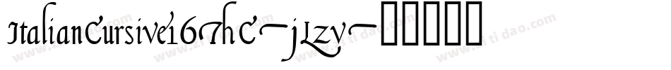 ItalianCursive16ThC-jLzv字体转换