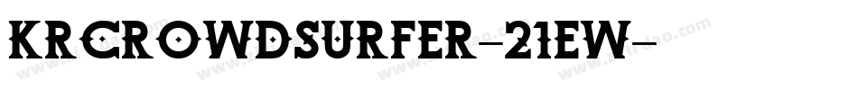 KrCrowdSurfer-21eW字体转换