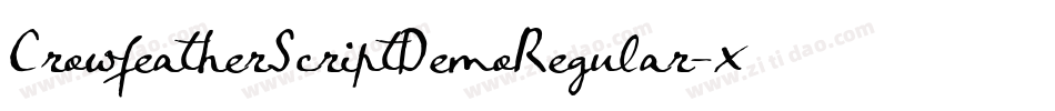 CrowfeatherScriptDemoRegular-xMdq字体转换