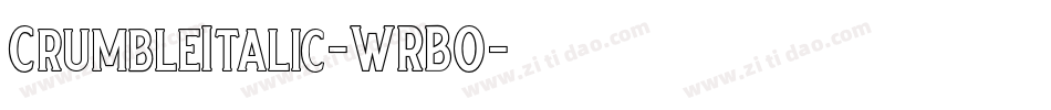 CrumbleItalic-WRBO字体转换
