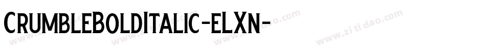CrumbleBoldItalic-eLXn字体转换