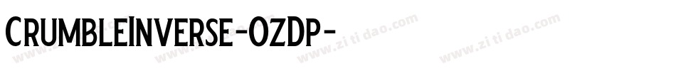 CrumbleInverse-OzDp字体转换