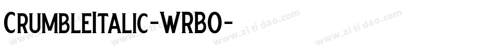 CrumbleItalic-WRBO字体转换