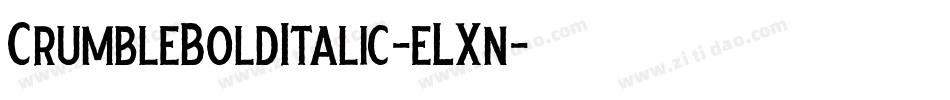CrumbleBoldItalic-eLXn字体转换