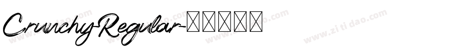 Crunchy-Regular字体转换