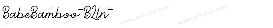 BabeBamboo-BLln字体转换