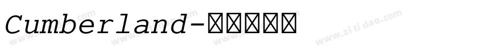 Cumberland字体转换
