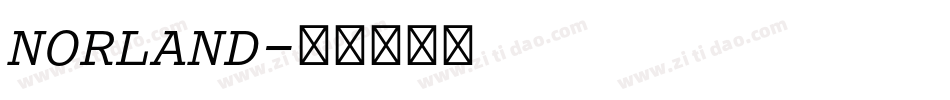 NORLAND字体转换