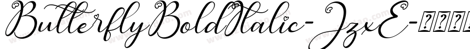 ButterflyBoldItalic-JzxE字体转换 ButterflyBoldItalic-JzxE字体转换