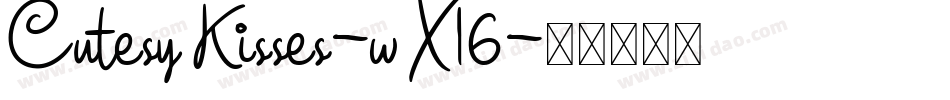 CutesyKisses-wX16字体转换