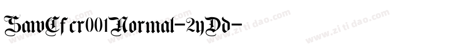 SawCfcr001Normal-2yDd字体转换