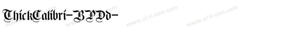 ThickCalibri-BPDd字体转换