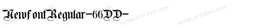 NewfontRegular-66DD字体转换