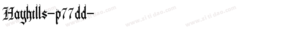Hayhills-p77dd字体转换