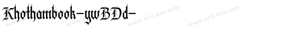 Khothambook-ywBDd字体转换