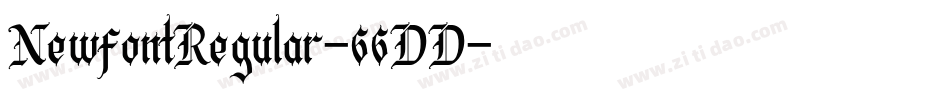 NewfontRegular-66DD字体转换