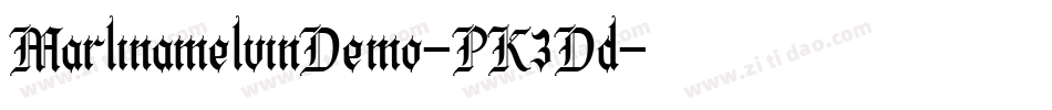 MarlinamelvinDemo-PK3Dd字体转换