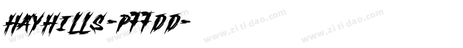 Hayhills-p77dd字体转换