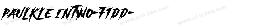 Paulkleintwo-71DD字体转换