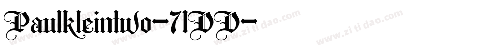 Paulkleintwo-71DD字体转换