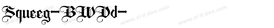 Squeeg-BWDd字体转换