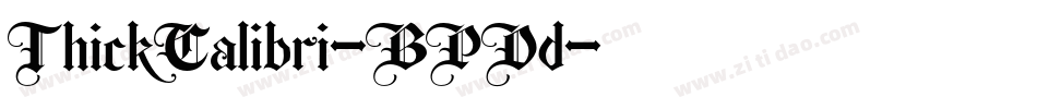 ThickCalibri-BPDd字体转换