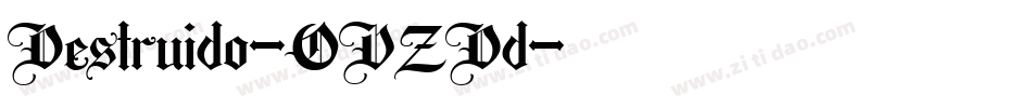Destruido-OVZDd字体转换