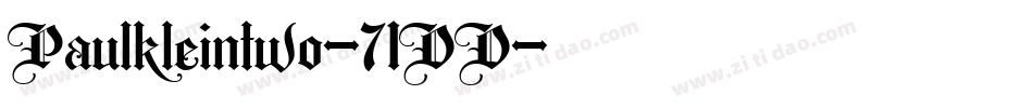 Paulkleintwo-71DD字体转换